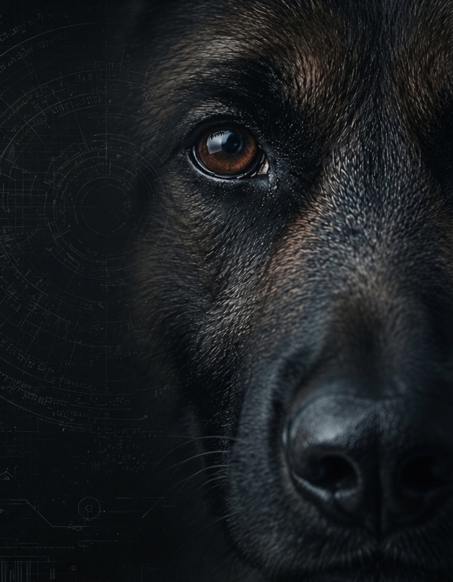 Professional K9 Detection Dog - German Shepherd Portrait